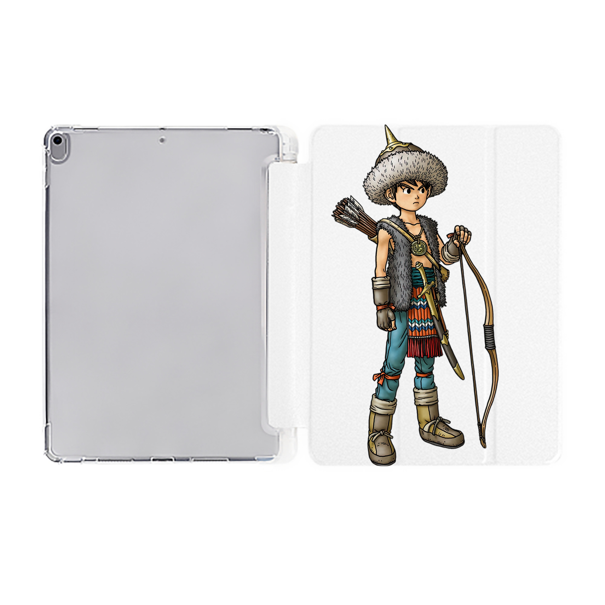 （画像用） ドラゴンクエスト Doragon Kuesuto Dragon Quest IPad ケース ペン収納付き 三つ折りスタンド PUレザー×シリコン 対応機種9.5/10.5/10.9インチ